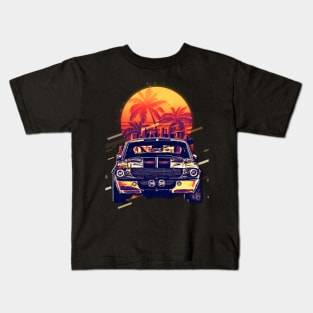 synthwave cars Kids T-Shirt